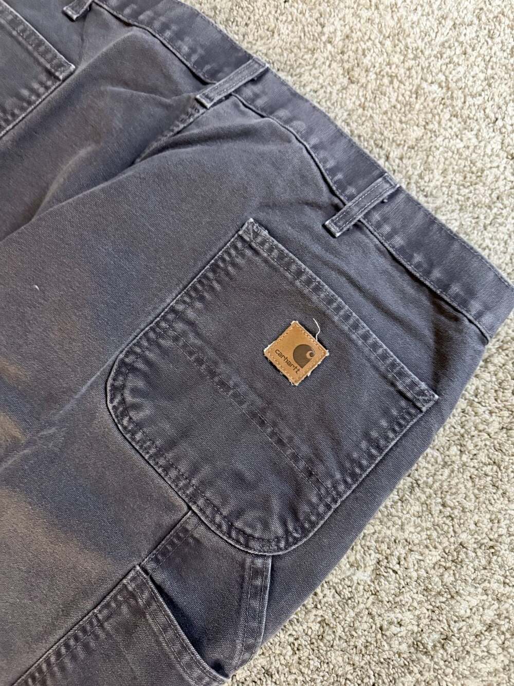 Carhartt B11 PTB Original Dungaree Fit Black/Charcoal Carpenter Pants 42x30